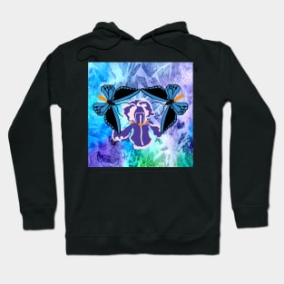 Birdwing Butterfly on Iris Hoodie